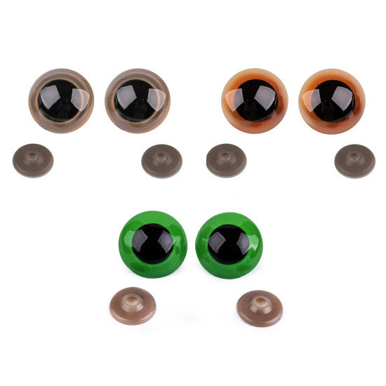 Grandi occhielli, con chiusura di sicurezza, dimensioni: ø 40 mm - Trasparente (10 Set) Grandi occhielli, con chiusura di sicurezza, dimensioni: ø 40 mm - Trasparente (10 Set)