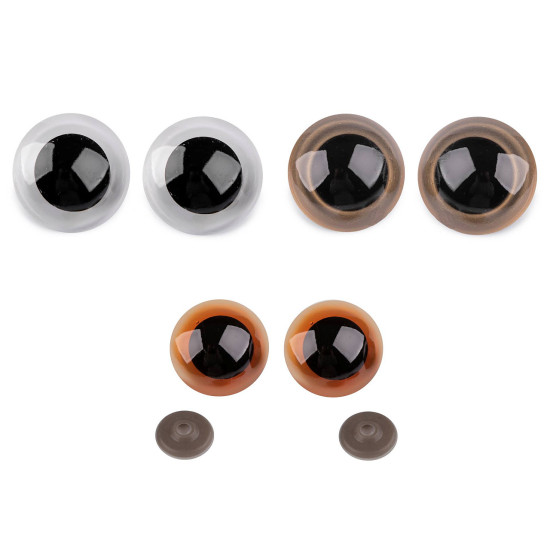 Grandi occhielli, con chiusura di sicurezza, dimensioni: ø 45 mm - Trasparente (10 Set) Grandi occhielli, con chiusura di sicurezza, dimensioni: ø 45 mm - Trasparente (10 Set)