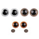 Grandi occhielli, con chiusura di sicurezza, dimensioni: ø 45 mm - Trasparente (10 Set) Grandi occhielli, con chiusura di sicurezza, dimensioni: ø 45 mm - Trasparente (10 Set)