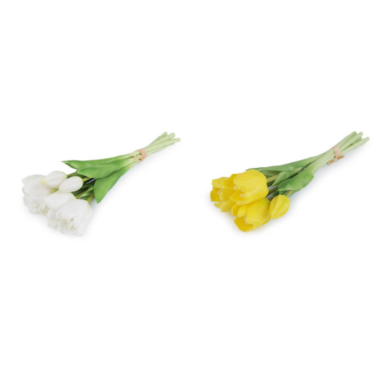 Artificial tulip bouquet - White (3 Bunches) Artificial tulip bouquet - White (3 Bunches)