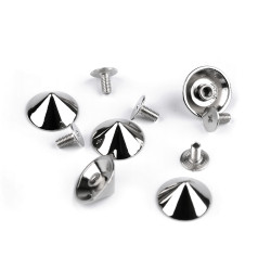 Decorative screw stud / bottom bag protective feet ø15 mm - Nickel (100 Pairs)