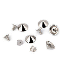 Decorative screw stud / bottom bag protective feet ø13 mm - Nickel (100 Pairs)