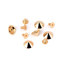 Decorative screw stud / bottom bag protective feet ø13 mm - Pink gold (100 Pairs)