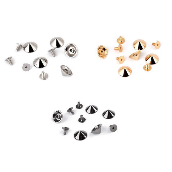 Decorative screw stud / bottom bag protective feet ø13 mm - Nickel (100 Pairs) Decorative screw stud / bottom bag protective feet ø13 mm - Nickel (100 Pairs)