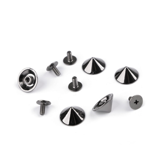 Decorative screw stud / bottom bag protective feet ø13 mm - Nickel (100 Pairs) Decorative screw stud / bottom bag protective feet ø13 mm - Nickel (100 Pairs)