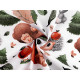 Cotton fabric / canvas forest animals - White (1 Meter)