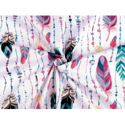 Cotton fabric / canvas - feather - Light pink (1 Meter)