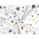 Cotton flannel fabric, stars - Grey (10 Meters)