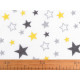 Cotton flannel fabric, stars - Grey (10 Meters)