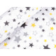 Cotton flannel fabric, stars - Grey (10 Meters)