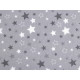 Cotton flannel fabric, stars - Grey (10 Meters)