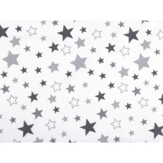 Cotton flannel fabric, stars - Grey (10 Meters)