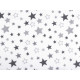 Cotton flannel fabric, stars - Grey (10 Meters)
