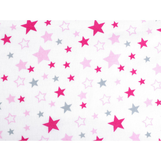 Cotton flannel fabric, stars - Grey (10 Meters)