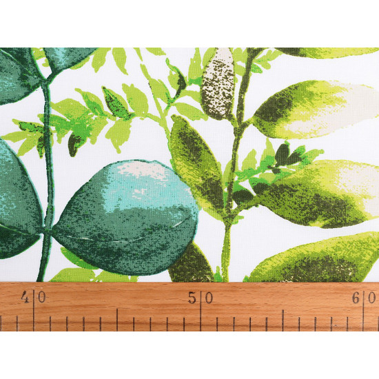 Cotton fabric / canvas - leaves - Green (1 Meter)