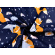 Cotton fabric / canvas fox - Blue dark (1 Meter)