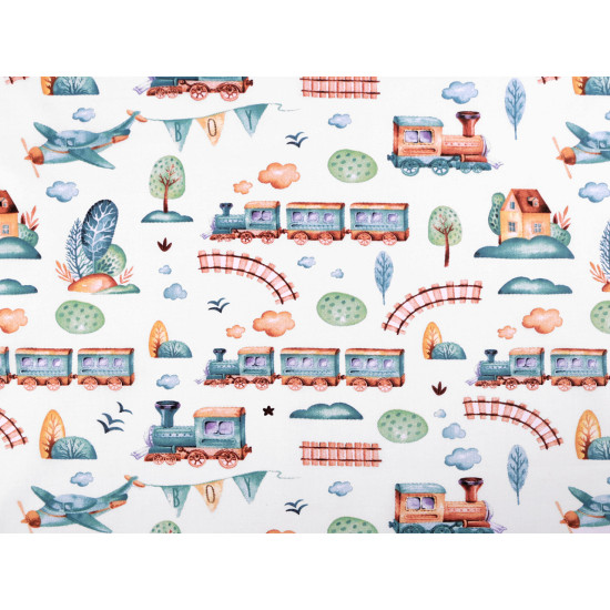 Cotton fabric / canvas train - White (1 Meter)