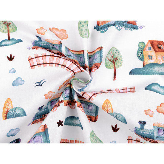Cotton fabric / canvas train - White (1 Meter)