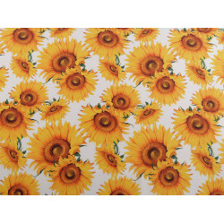 Decorative fabric loneta sunflower - Ecru light (1 Meter)