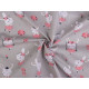 Cotton fabric / canvas rabbit - Powder (10 Meters)