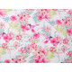Cotton fabric / canvas - flowers - White (1 Meter)