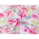 Cotton fabric / canvas - flowers - White (1 Meter)