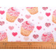 Baumwollstoff/leinen cupcake - Weiß (1 Meter)