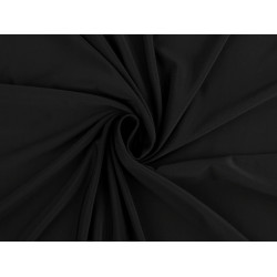 Jersey sportswear fabric  smooth, firm pes - Black (1 Meter)
