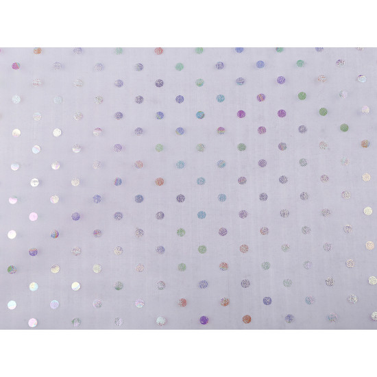 Organza con lunares efecto ab arco iris - No me olvides azul (10 Metros) Organza con lunares efecto ab arco iris - No me olvides azul (10 Metros)