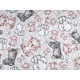 Baumwollflanell safaritiere - Hell-grau (1 Meter)