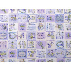 Decorative fabric loneta lavender - Ecru light (1 Meter)