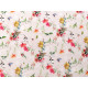 Decorative fabric loneta flowers - Ecru light (10 Meters)