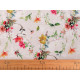 Decorative fabric loneta flowers - Ecru light (10 Meters)