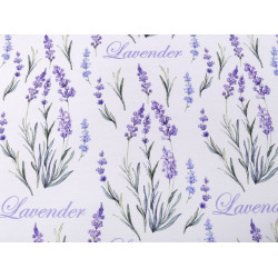 Decorative fabric loneta lavender - White (1 Meter)