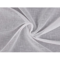Woal strukturowany z ołowianką szerokość 276 cm - Off white (1 Metr)