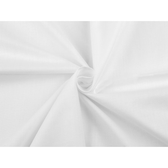 Cotton fabric / canvas, with polyester admixture, width 220 cm - White (10 Meters) Cotton fabric / canvas, with polyester admixture, width 220 cm - White (10 Meters)