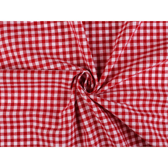Checkered 100% cotton canvas fabric - Red (5 Meters) Checkered 100% cotton canvas fabric - Red (5 Meters)