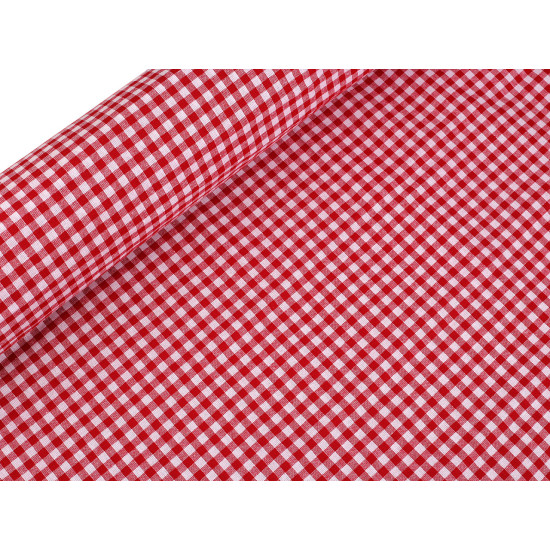 Checkered 100% cotton canvas fabric - Red (5 Meters) Checkered 100% cotton canvas fabric - Red (5 Meters)
