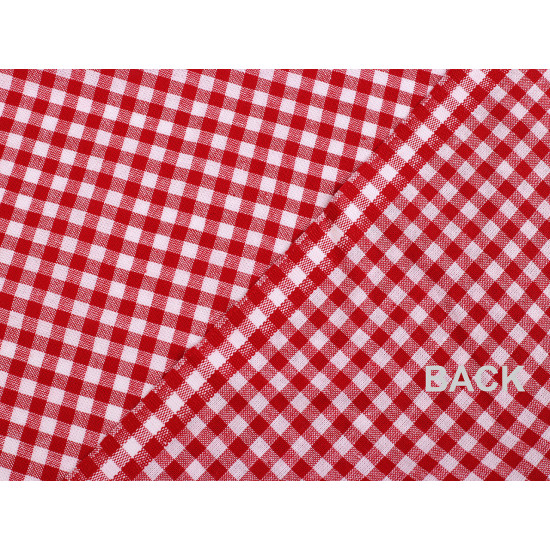 Checkered 100% cotton canvas fabric - Red (5 Meters) Checkered 100% cotton canvas fabric - Red (5 Meters)