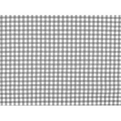 Checkered 100% cotton canvas fabric - Very light grey (1 Meter)