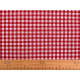 Checkered 100% cotton canvas fabric - Red (5 Meters) Checkered 100% cotton canvas fabric - Red (5 Meters)