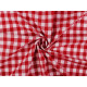 Checkered 100% cotton canvas fabric - Red (5 Meters) Checkered 100% cotton canvas fabric - Red (5 Meters)