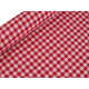 Checkered 100% cotton canvas fabric - Red (5 Meters) Checkered 100% cotton canvas fabric - Red (5 Meters)