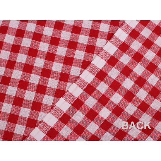 Checkered 100% cotton canvas fabric - Red (5 Meters) Checkered 100% cotton canvas fabric - Red (5 Meters)