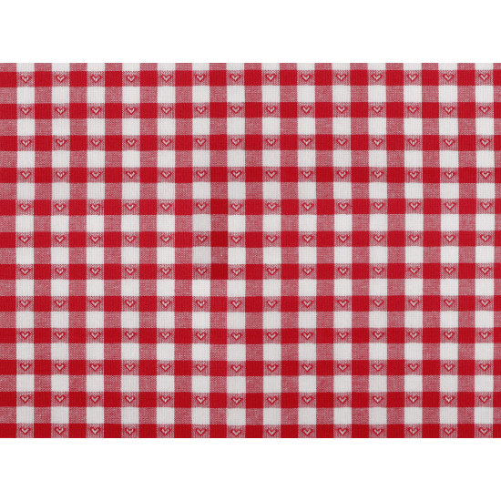 Checkered 100% cotton canvas fabric - Red (5 Meters) Checkered 100% cotton canvas fabric - Red (5 Meters)