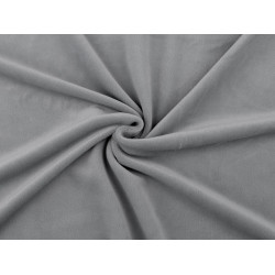 Elastic minky plush fabric, baby - Grey (1 Meter)