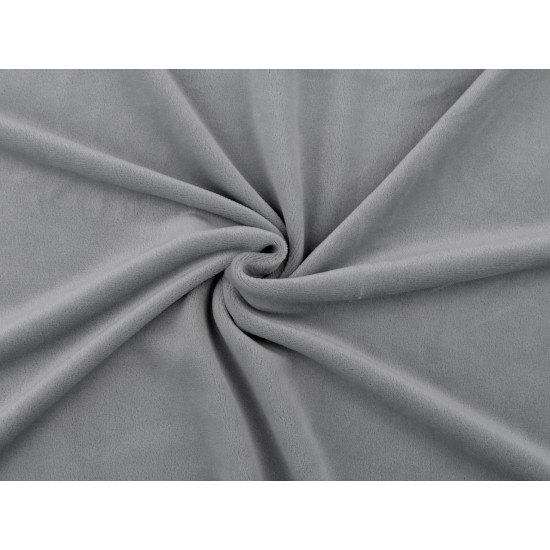 Elastic minky plush fabric, baby - Lightgrey (1 Meter)