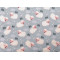 Softshell cu blanita si imprimeu, oite - Gri deschis (1 Metru)