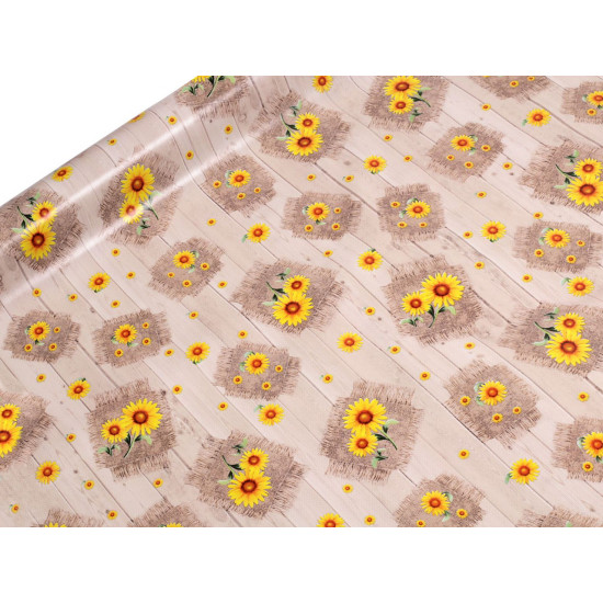 Pvc tablecloth with textile backing - Beige (1 Meter) Pvc tablecloth with textile backing - Beige (1 Meter)