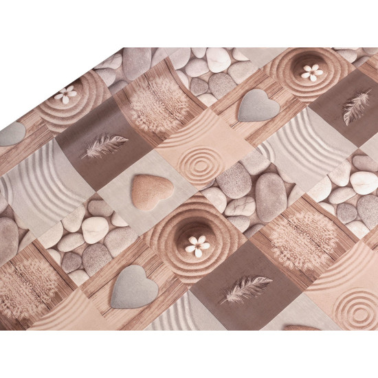 Pvc tablecloth with textile backing - Beige (1 Meter) Pvc tablecloth with textile backing - Beige (1 Meter)